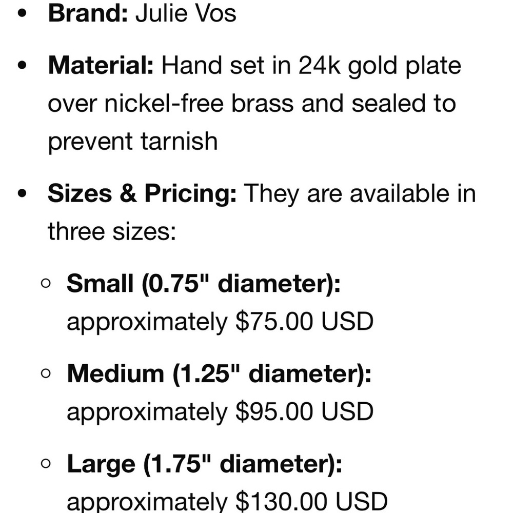 Julie Vos Gold Crescent Earrings - Picture 5 of 7